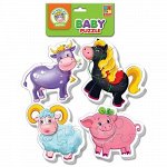 Пазлы мягкие Baby puzzle Ферма ,пакет 16*27см