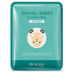 Питательная тканевая маска для лица с принтом Овечка BIOAQUA Animal Sheep Nourish Mask