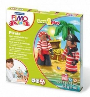Р1863 8034 13 LZ--Набор для лепки Fimo Kids Form&Play Пират ,из полимерной глины ,кор