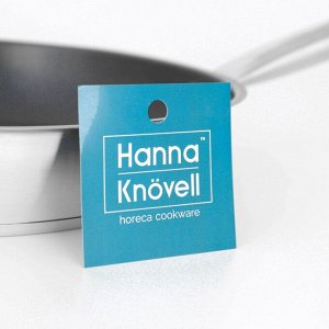 Сковорода из нержавеющей стали Hanna Knövell, d=28 см, h=5,5, толщина стенки 0,6 мм, длина ручки 25 см, антипригарное покрытие, индукция