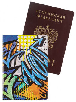 Обложка на паспорт ПВХ slim Граффити 4857