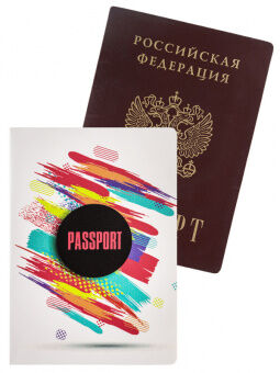 Обложка на паспорт ПВХ slim ART 4856