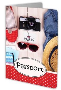 Обложка на паспорт ПВХ slim Paris 7470