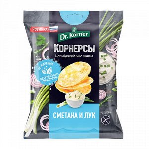 Чипсы кукурузно-рисовые "сметана и зелёный лук", 50 г