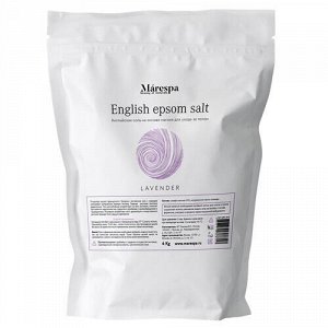 Соль для ванны "english epsom salt" с натуральным эфирным маслом лаванды, 1 кг