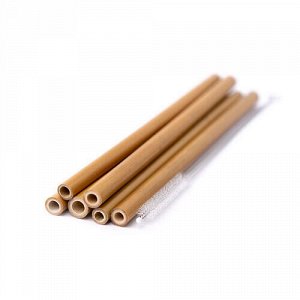 Набор бамбуковых трубочек для напитков, 6 шт