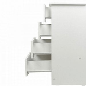 Комод BRABIX "Scandi CM-001", 750х330х730 мм, 4 ящика, ЛДСП, белый, 641900, ЦБ013659 -1