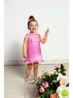 Розовое нарядное платье для девочки Цвет: роз.+роз.