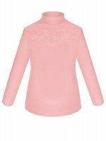 Розовая школьная водолазка (блузка) для девочки Цвет: розовый