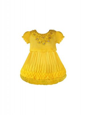 Желтое нарядное платье для девочки Цвет: желтый