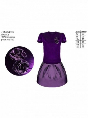 Фиолетовое нарядное платье для девочки Цвет: фиолет