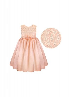 Бежевое нарядное платье для девочки Цвет: персик