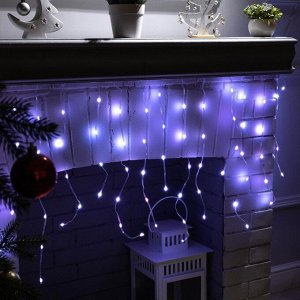 Умная гирлянда «Бахрома» 3 x 0.4 м роса, IP20, серебристая нить, 144 LED, пульт ДУ, приложение, свечение RGB, USB