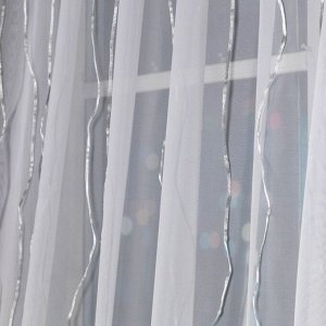 Умная гирлянда «Занавес» 2 x 1.5 м роса, IP20, серебристая нить, 300 LED, пульт ДУ, приложение, свечение RGB, USB
