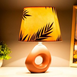 Настольная лампа с абажуром RISALUX «Сигалия», Е14, 15 Вт бордовый, 15x15x28 см