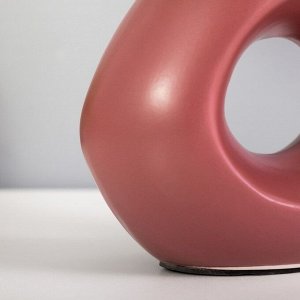 Настольная лампа с абажуром RISALUX «Сигалия», Е14, 15 Вт бордовый, 15x15x28 см