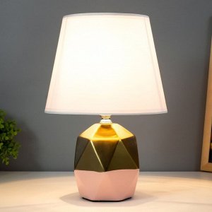 Настольная лампа "Румби" E14 40Вт золото розовый 20х20х29 см RISALUX