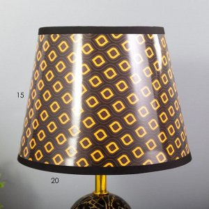 Настольная лампа "Амалия" E14 40Вт черный золото 20х20х30 см RISALUX