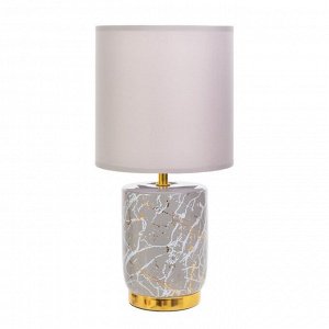 Настольная лампа "Венеция" Е14 40Вт серо-золотой 18х18х37 см RISALUX