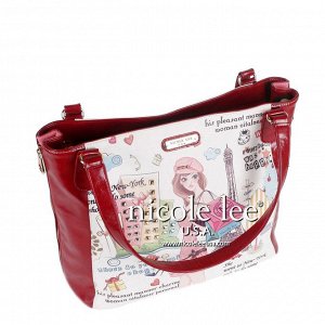 Shopping girl print bag