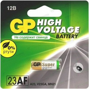 Батарейка A23/MN21 12V для брелоков сигнализаций щелочная 1 шт. GP Batteries, арт. GP23AFRA-2F1