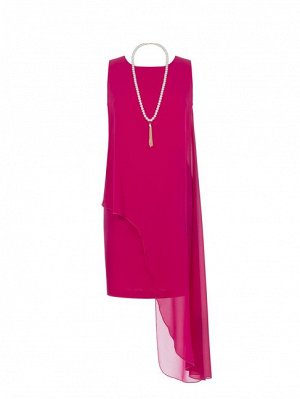 Платье Outer:100%Polyester Main part:95%Polyester-5%Elastane / черный, белый, темно-синий, синий, красный, бежевый, розовый,фуксия, лимонный