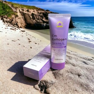Real Beauty Bloomy/ Солнцезащитный тонирующий крем с экстрактом коллагена/ Sun Cream I'm Collagen UV Tone Up Base SPF50+/PA++++