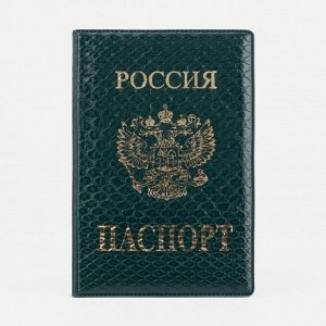 Обложка для паспорта, цвет зелёный 9449278