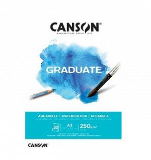 Альбом для акварели А3 20л Canson Graduate 250гр/м2 400110375
