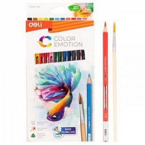 Карандаши акварельные 12цв "Color Emotion" EC00700 (1028844) Deli {Китай}