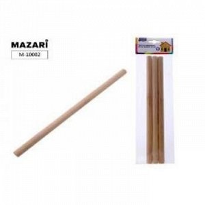 Деревянные палочки для творчества круглые 3 шт 30 см х 1,5 см M-10002 Mazari {Китай}