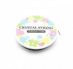 Нить-резинка (спандекс) Cristal String 0,6 мм, черная, длина 15 м.  Цена за 1 шт.