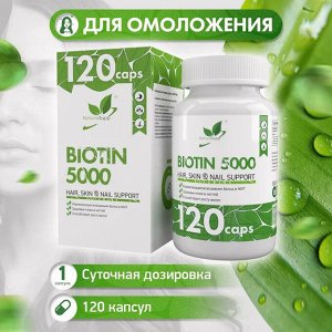 Natural Supp Biotin 5000mcg Биотин, 120 капс