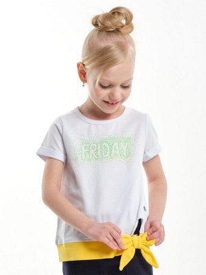 Футболка "Friday" (92-116см) UD 2719-1(2) белый-желтый