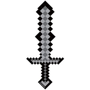 Меч Длина 60см
Пиксельный алмазный меч выглядит точно так же, как и самое популярное в игре орудие — Алмазный меч . Меч выполнен из прочной EVA-пены и станет отличным костюмом вместе с маской главного