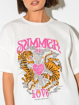 Женская оверсайз футболка SUMMER LOVE из хлопка