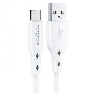 Кабель USB - Type-C Borofone BX48  100см 3A (white)