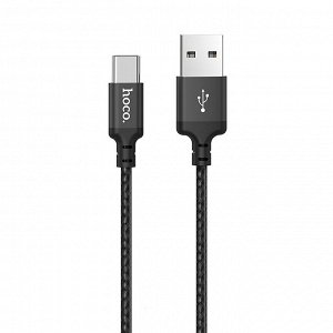 Кабель USB - Type-C Hoco X14 Times Speed  200см 3A (black)