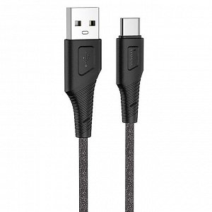 Кабель USB - Type-C Hoco X58 Airy silicone  100см 3A (black)