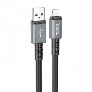 Кабель USB - Apple lightning Hoco X85  100см 2,4A  (black)