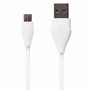 Кабель USB - micro USB Celebrat CB-10M  100см 2,4A (white)