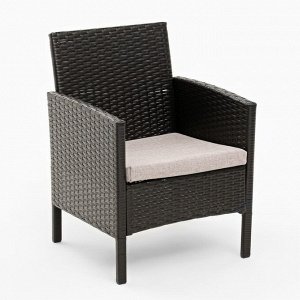 Комплект мебели "Ангкор": диван, 2 кресла и стол, цвет мокко