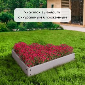 Клумба оцинкованная, 50 ? 15 см, «Терция», Greengo