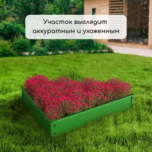 Клумба оцинкованная, 50 ? 15 см, ярко-зелёная, «Терция», Greengo