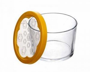 Банка, 220 мл, с желтой крышкой, стекло, БЕЙЗИК