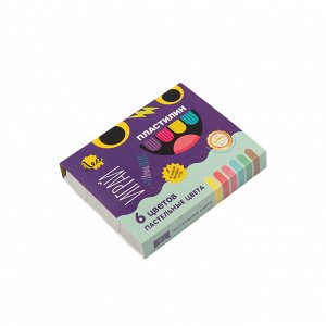 Лео "Играй" Пластилин классический LPMCP-0106 6 цв. 72 г. пастельные цвета