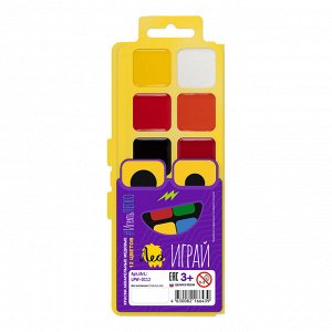 Лео "Играй" Краска акварель медовые LPW-0112, без кисти, 12 цв.