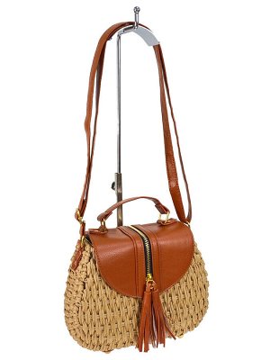Женская сумка плетеная из соломы, цвет песочный