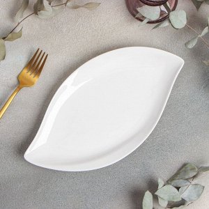 Блюдо фарфоровое Magistro «Ладья», 27х14.5 см, цвет белый
