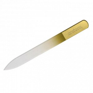 Пилка стеклянная 120 мм FG-02-12 GOLD золото, чехол ПВХ, блистер